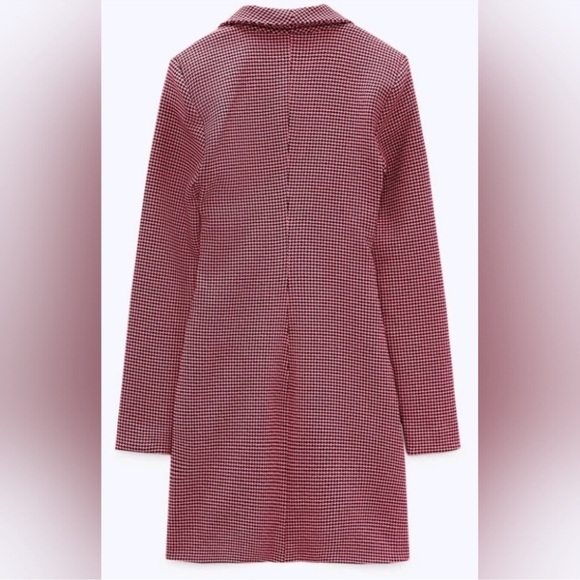 NWT Zara Houndstooth Blazer Dress Size Size S - Picture 3 of 10